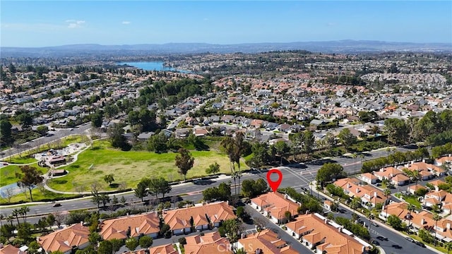 aerial view with a residential view