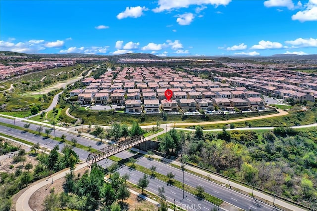 aerial view featuring a residential view