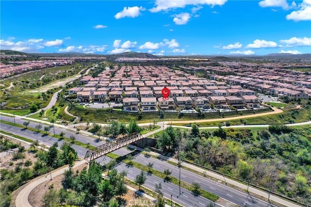 drone / aerial view with a residential view