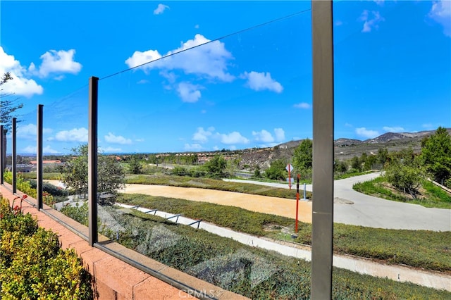 view of community featuring a mountain view