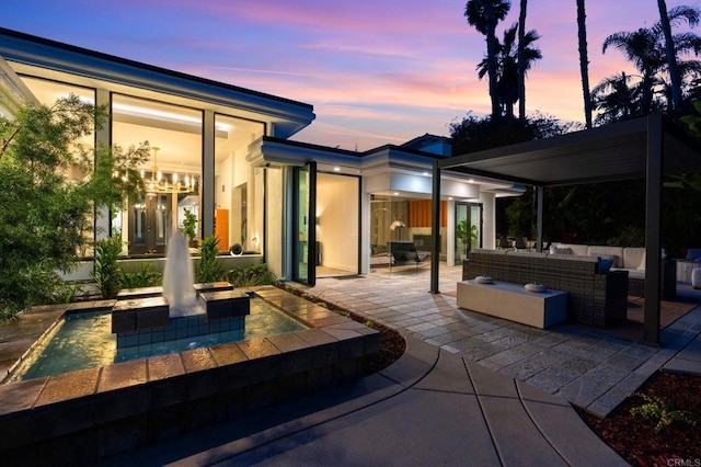 view of patio featuring outdoor lounge area