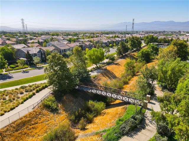 bird's eye view with a residential view