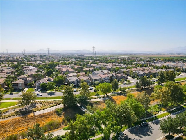 aerial view with a residential view