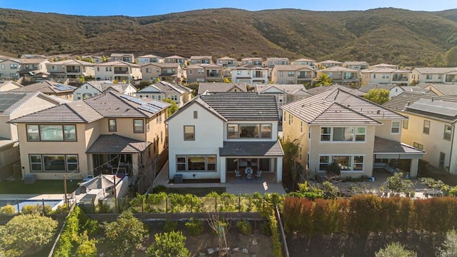 aerial view with a residential view