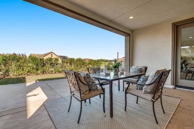 view of patio / terrace with outdoor dining area