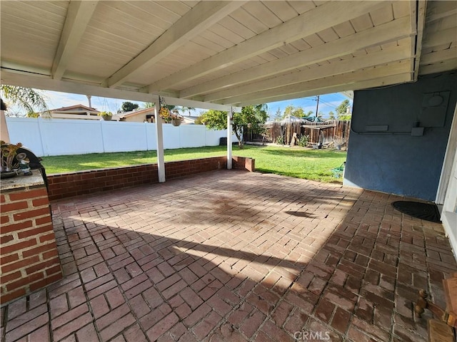 view of patio / terrace with a fenced backyard