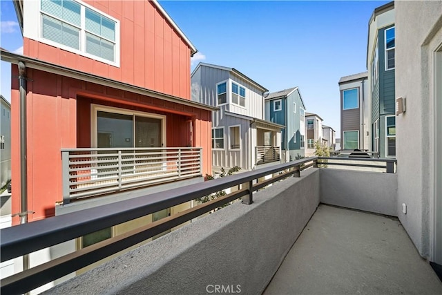 balcony with a residential view