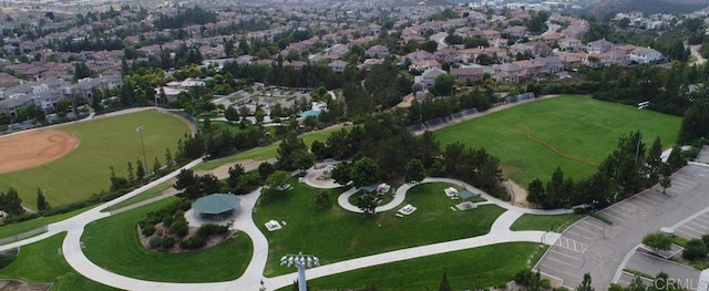 aerial view with a residential view