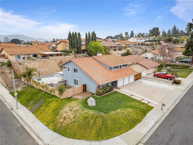 drone / aerial view featuring a residential view