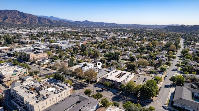 aerial view featuring a mountain view