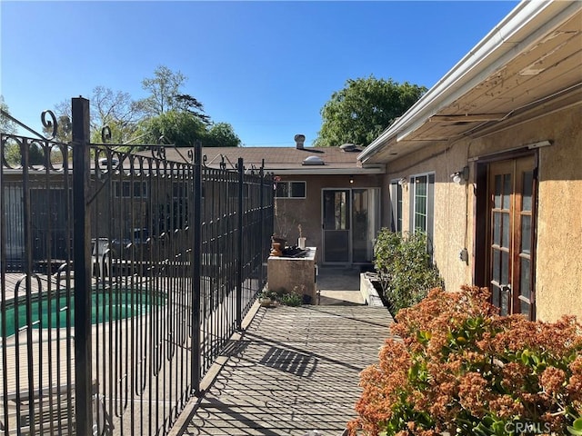 2609 E Cortez St, West Covina, CA 91791 - exterior space featuring fence, a fenced in pool, and stucco siding