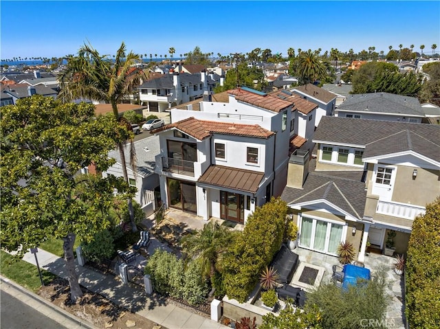 drone / aerial view with a residential view