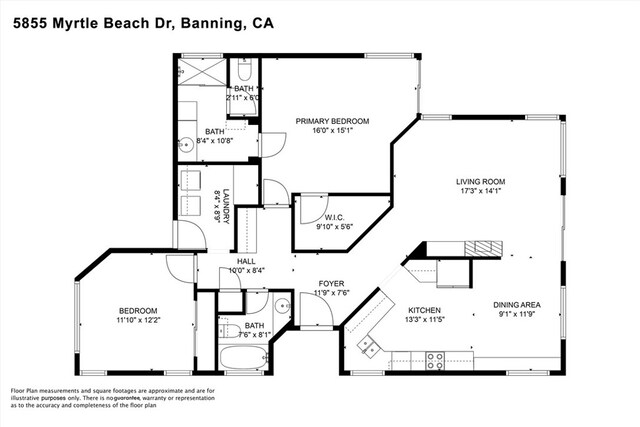 5855 Myrtle Beach Dr, Banning, CA 92220 - floor plan / room layout