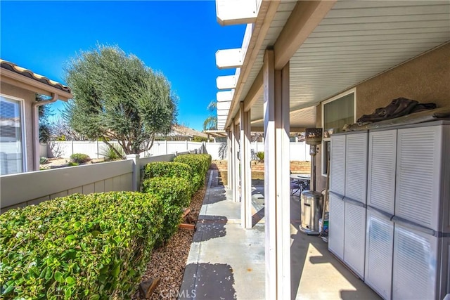 5855 Myrtle Beach Dr, Banning, CA 92220 - fenced backyard featuring a patio