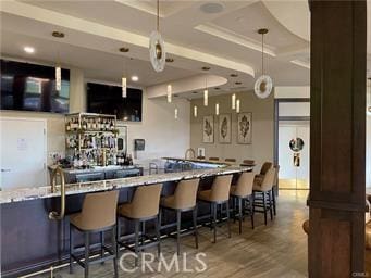 5855 Myrtle Beach Dr, Banning, CA 92220 - community bar area with recessed lighting and wood finished floors