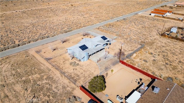 aerial view featuring view of desert