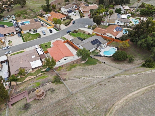 aerial view with a residential view