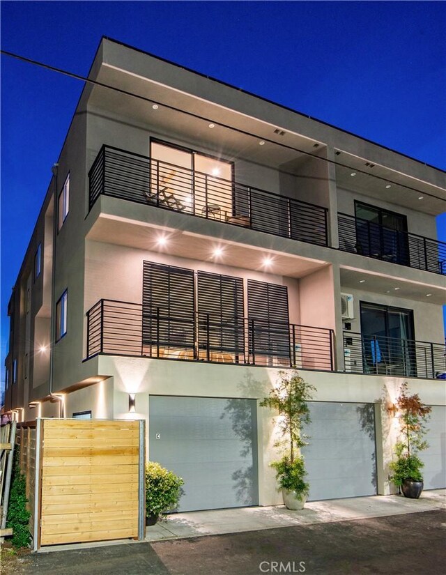 modern home with stucco siding