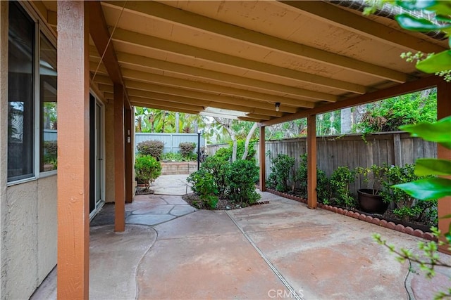 view of patio / terrace with a fenced backyard