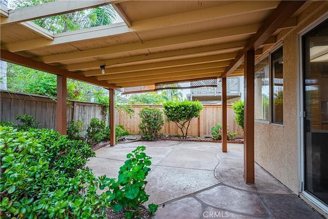 view of patio / terrace featuring a fenced backyard