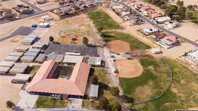 drone / aerial view with a residential view