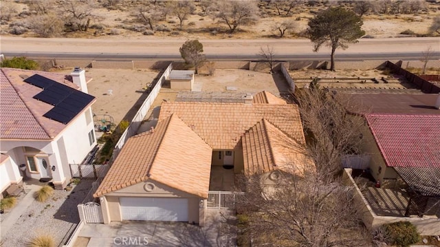 bird's eye view with view of desert