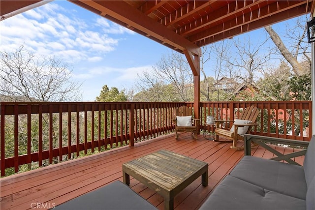 view of wooden terrace