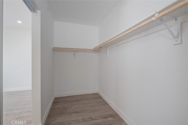 spacious closet featuring wood finished floors