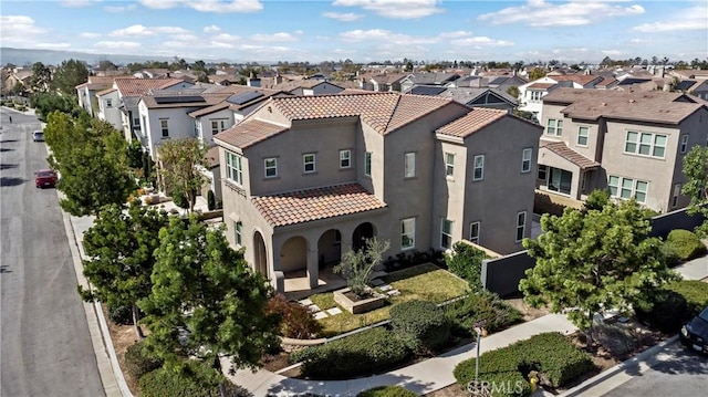 bird's eye view with a residential view