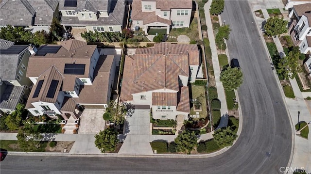 drone / aerial view with a residential view