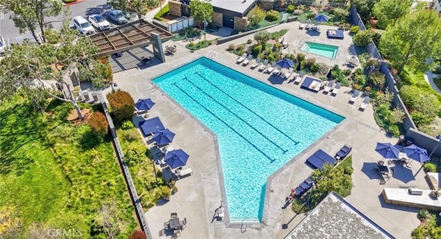 birds eye view of property