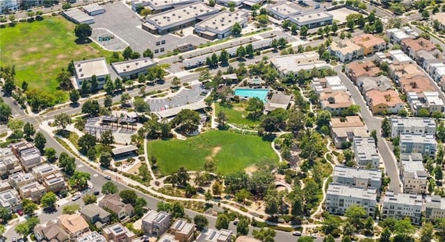 bird's eye view with a residential view