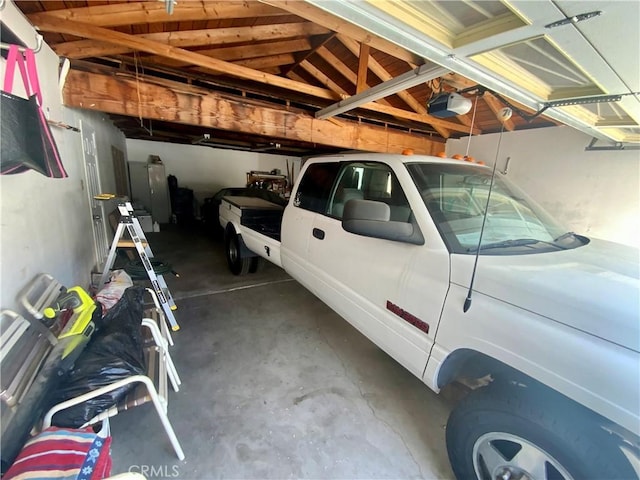 garage featuring a garage door opener