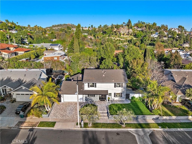 aerial view featuring a residential view