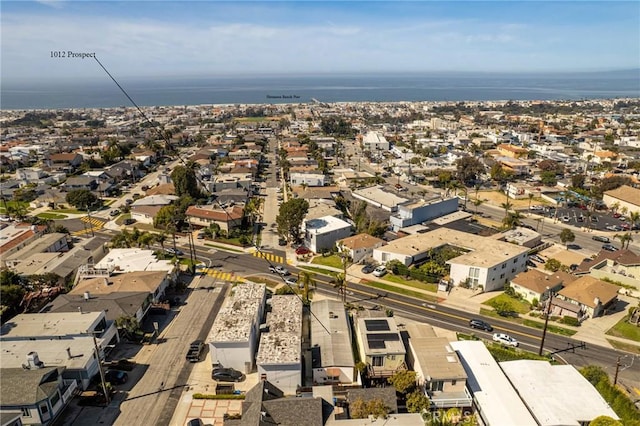 aerial view with a residential view