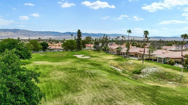 82745 Odlum Dr, Indio, CA 92201 - view of yard with a residential view, a mountain view, and golf course view