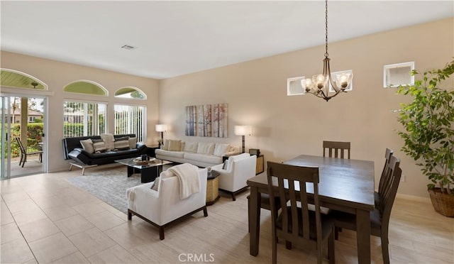 82745 Odlum Dr, Indio, CA 92201 - living area with a chandelier