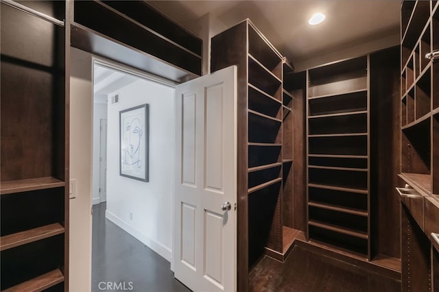 spacious closet with visible vents