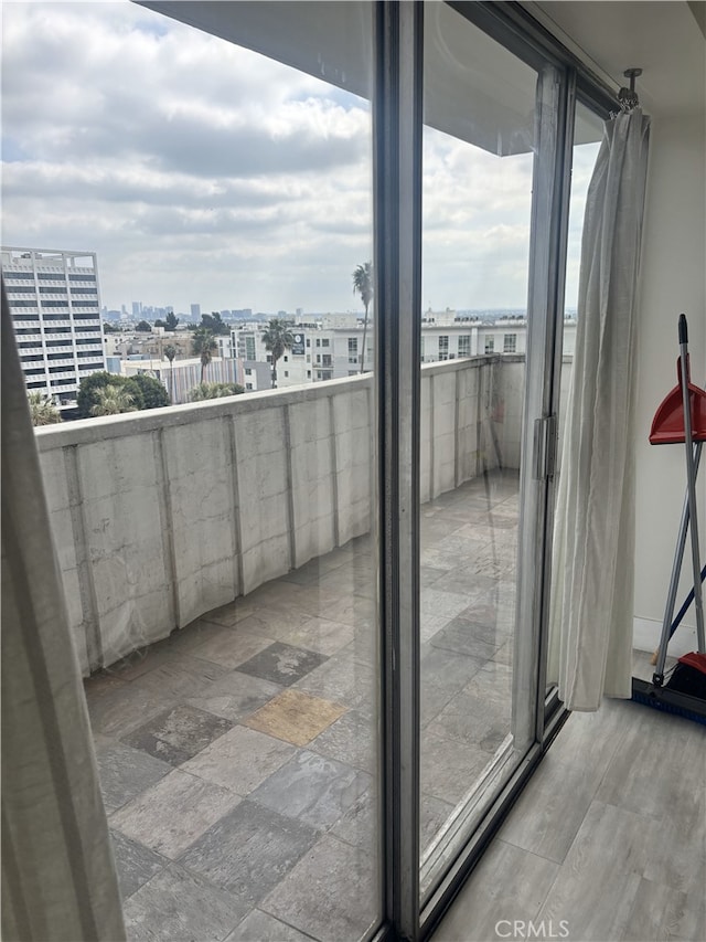 balcony with a city view