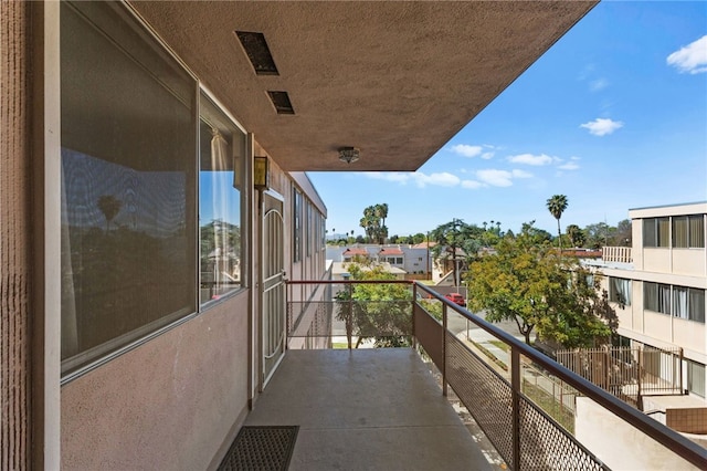 balcony with visible vents