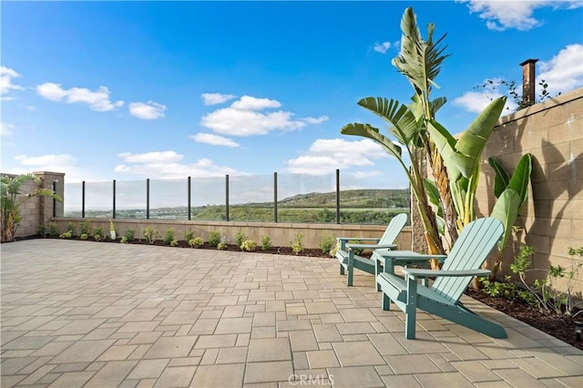 view of patio / terrace featuring a fenced backyard