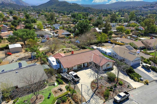 16233 Oakley Rd, Ramona, CA 92065 - aerial view with a residential view and a mountain view