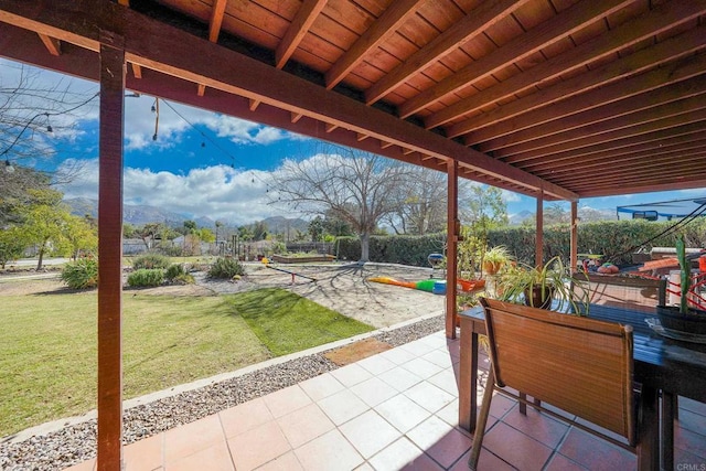16233 Oakley Rd, Ramona, CA 92065 - view of patio / terrace featuring a mountain view