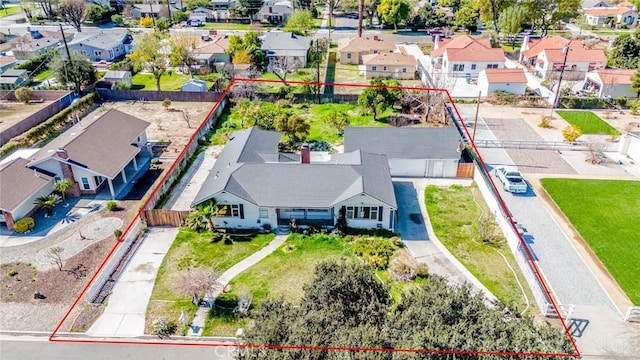 drone / aerial view featuring a residential view