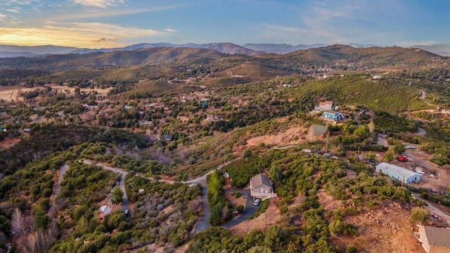 aerial view featuring a mountain view