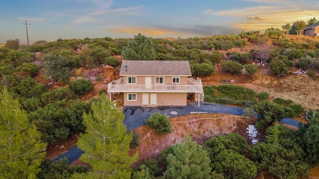 35465 Sunset Ln, Julian, CA 92036 - aerial view at dusk