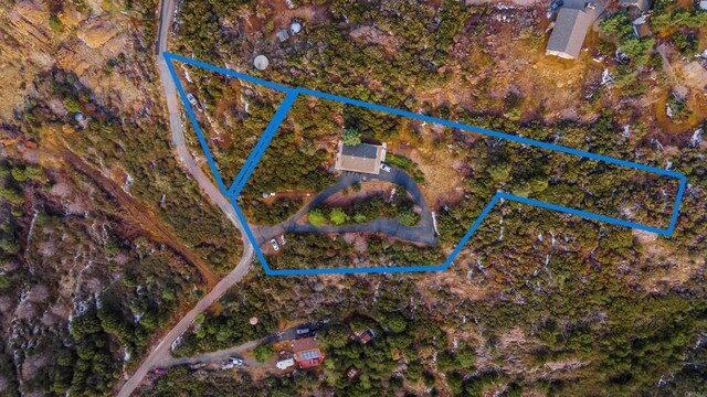 35465 Sunset Ln, Julian, CA 92036 - aerial view of property's location with property parcel outlined