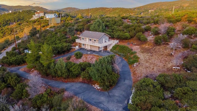 35465 Sunset Ln, Julian, CA 92036 - view from above of property with a mountainous background