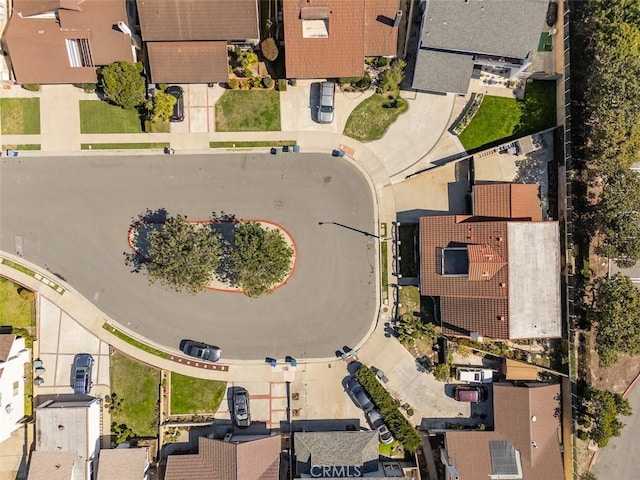 aerial view with a residential view