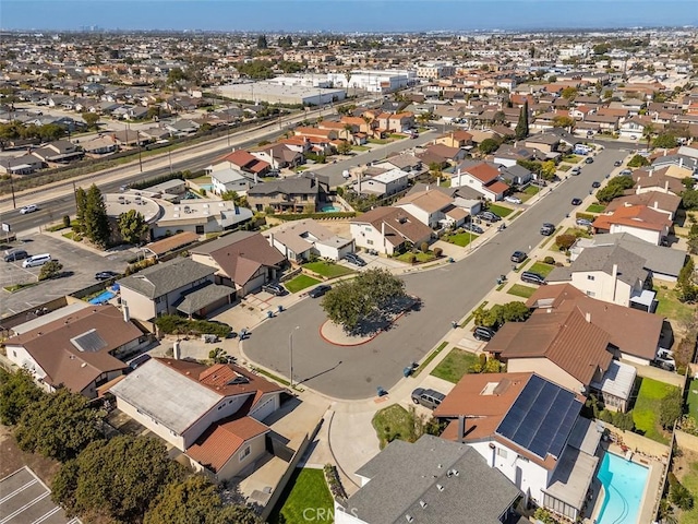 drone / aerial view with a residential view